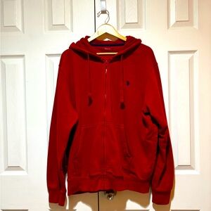 US Polo XL Red zip closure hoodie